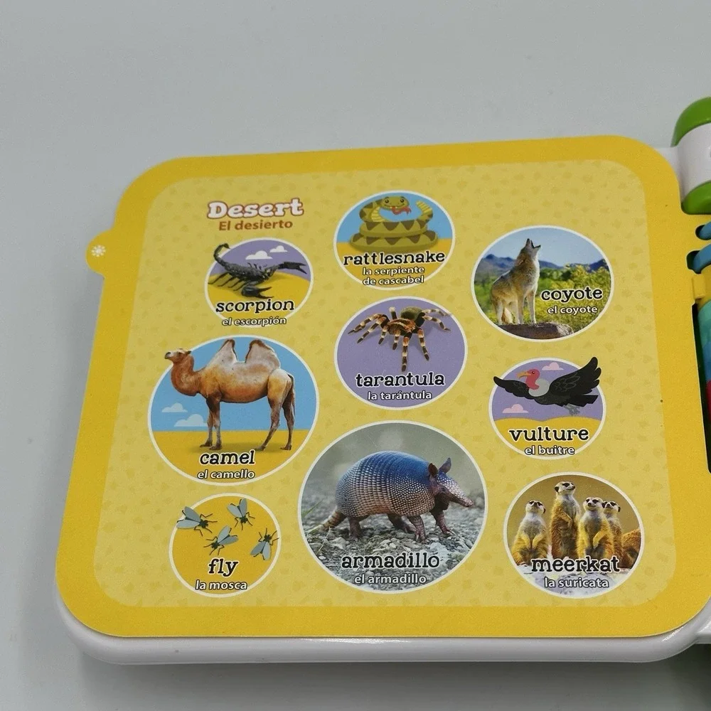 LeapFrog 100 Animals Electronic Bilingual (English/Spanish) Book - Green